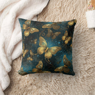 Coussin Papillons d'or Lancer l'oreiller