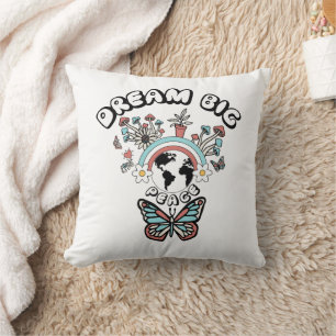 Coussin Papillons et champignons Rêve Big positif inspo