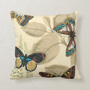Coussin Papillons glissant au-dessus du feuille