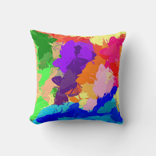 Coussin Papillons Kaleidoscope arc-en-ciel