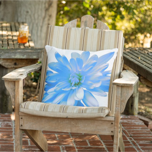 Coussin Pâquerette bleue, zinnia, tournesol (Chaise)
