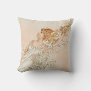 Coussin "Pâques" - Impression vintage, L. Prang & Co.