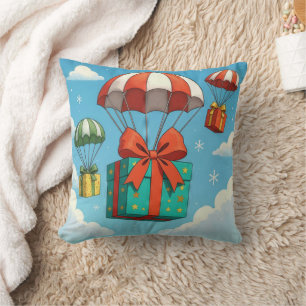 Coussin Parachutes qui délivrent des cadeaux de Noël