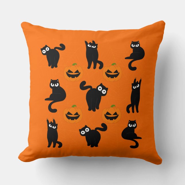 Coussin Parade de chat effrayant (Recto)