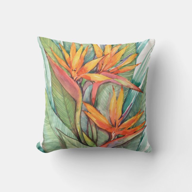 Coussin Paradis botanique tropical II (Recto)