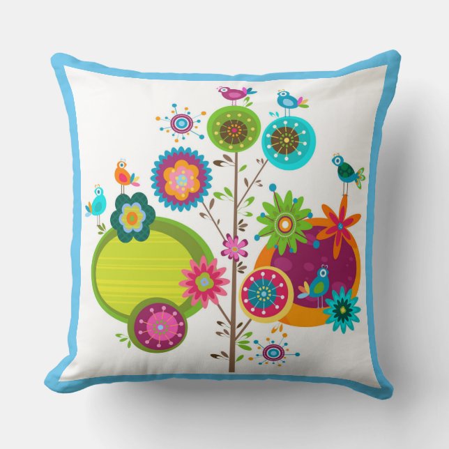 Coussin Paradis des oiseaux (Recto)