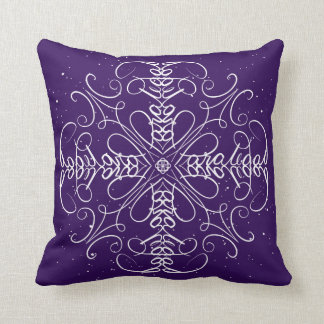 Coussin Paralégal - art de mot de flocon de neige de