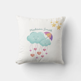 Coussin Parapluie coloré avec de mignons nuages