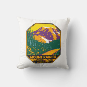 Coussin Parc national du Mont Rainier Washington Retro