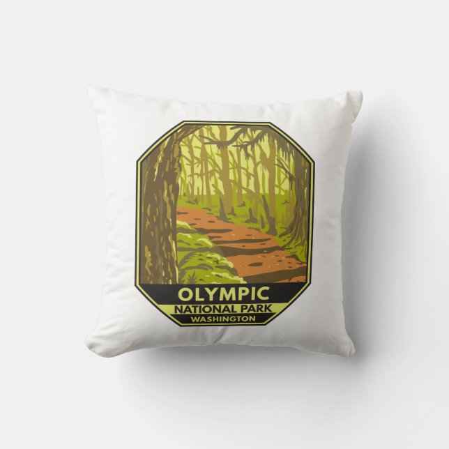 Coussin Parc national olympique Hoh Rainforest Washington (Recto)
