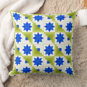 Coussin Parchemin multicolore motif géométrique