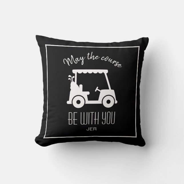 Coussin Parcours de golf Golf Quote Cute Golf Panier Custo (Recto)