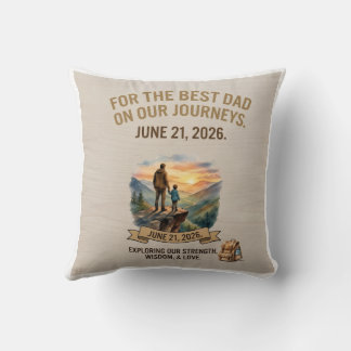 Coussin Parcours personnalisé "Meilleur Papa" et paternité