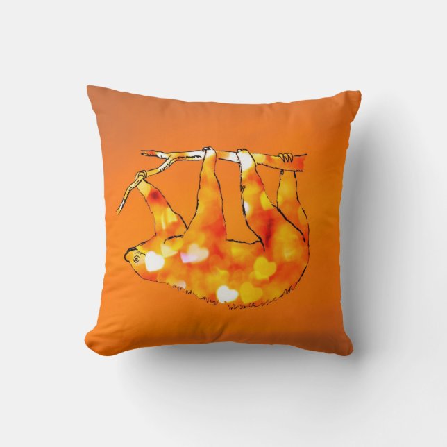 Coussin Paresse de coeurs de Bokeh (Recto)