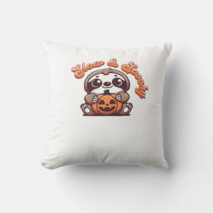 Coussin Paresseux d'Halloween Lent et Effrayant Paresseux 