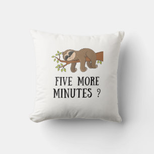 Coussin Paresseux Drôle Cinq Minutes De Sommeil Lit Pyjama