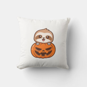 Coussin Paresseux mignon avec vecteur de dessin animé Hall