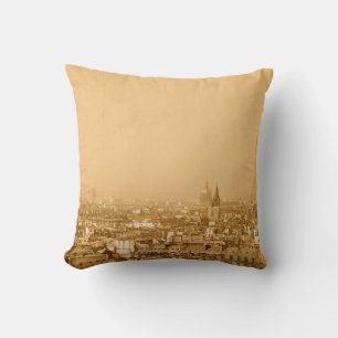Coussin Paris franceparis à l'ancienne, vieux, ancien, un