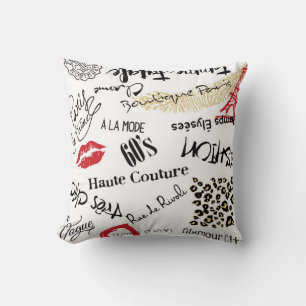 Coussin Paris mode et glamour sans couture motif