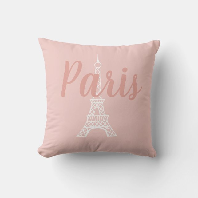 Coussin Paris rose (Recto)