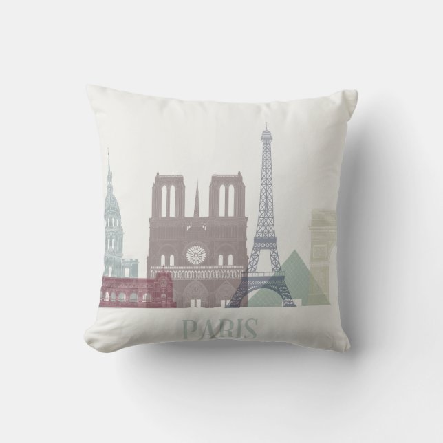 Coussin Paris Skyline (Recto)