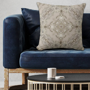 Coussin paris vintage moderne mode élégant gris beige