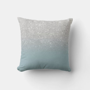 Coussin Parties scintillant argent moderne scintille ombre