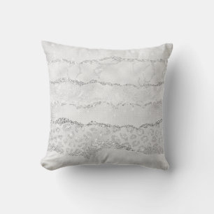 Coussin Parties scintillant blanche