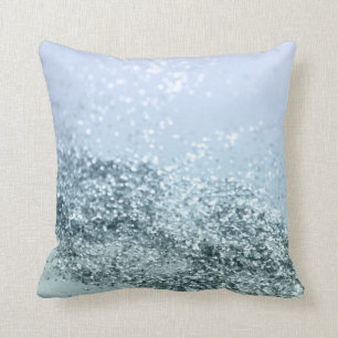 Coussin Parties scintillant Bleue clair Seafoam #1