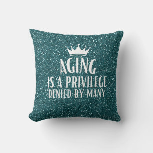 Coussin Parties scintillant bleue Vieillissement est un de
