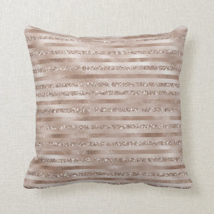 Coussin Parties scintillant Champagne Gold Blush Stripes 