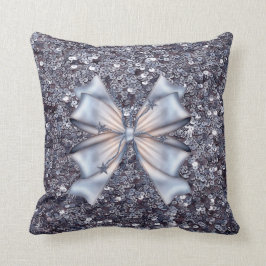 Coussin Parties scintillant d'argent et boue