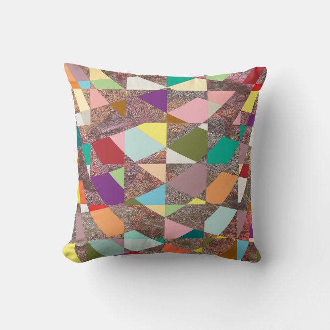 Coussin Parties scintillant de couleurs Abstraites (Recto)