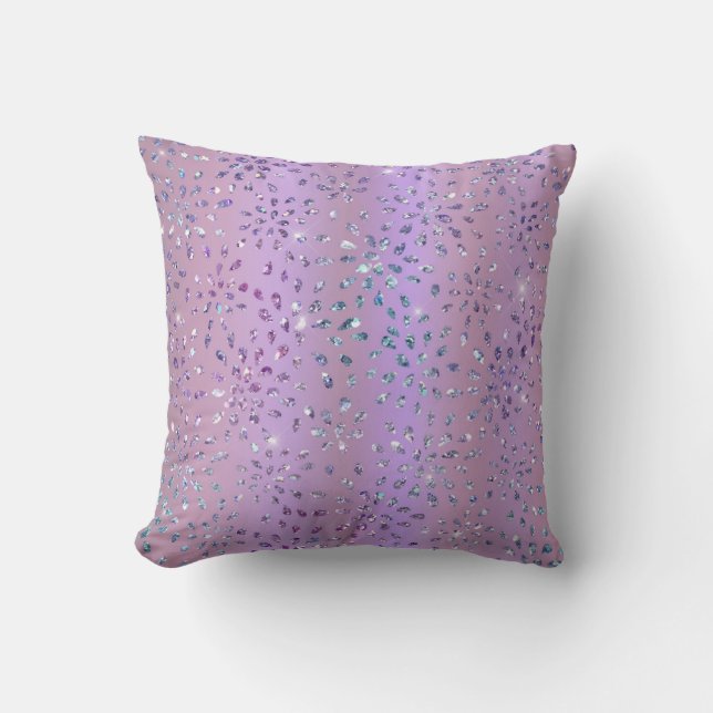 Coussin *~* Parties scintillant de forme florale des DIAMO (Recto)