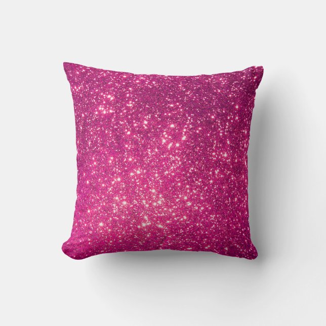 Coussin Parties scintillant de luxe en or rose (Recto)