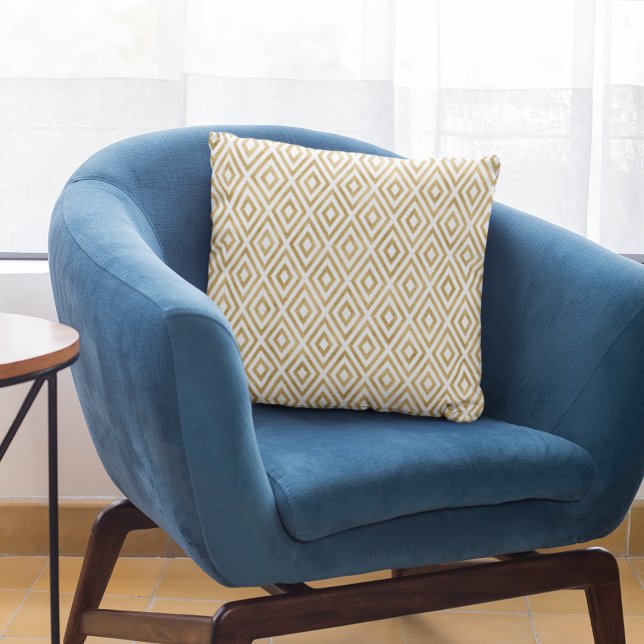 Coussin Parties scintillant d'or moderne Motif géométrique (Créateur téléchargé)