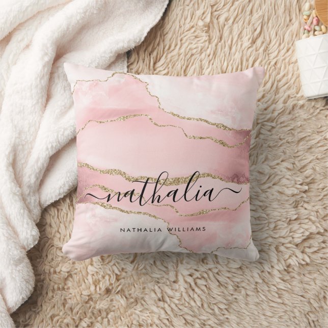 Coussin Parties scintillant d'or Rose moderne personnalisé (Couverture)