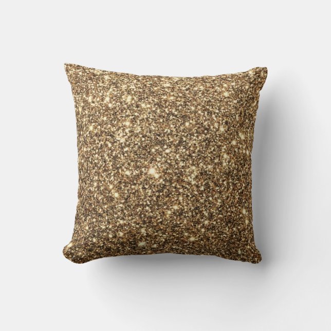 Coussin parties scintillant dorée, brillante et brillante (Recto)