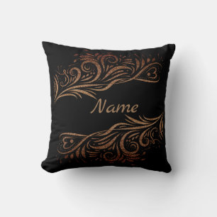 Coussin Parties scintillant dorée tourbillonne des élément