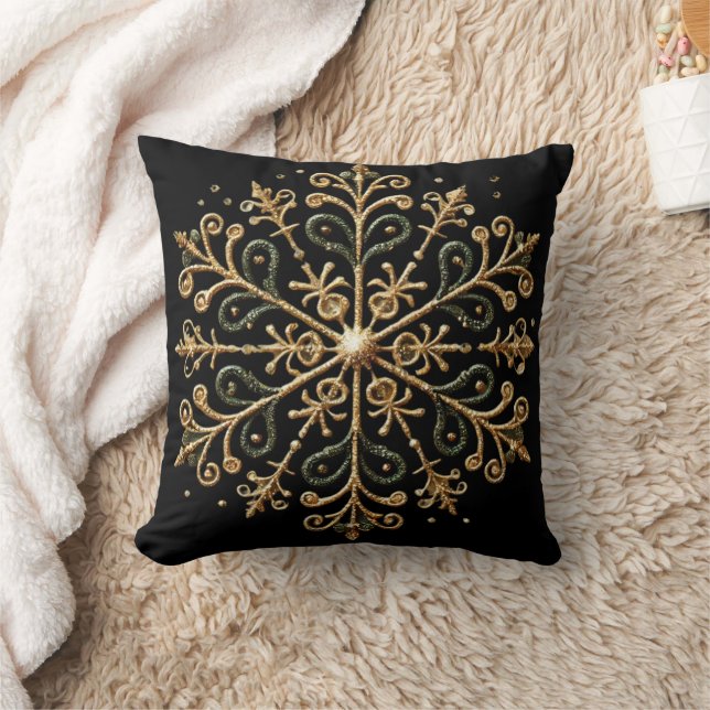 Coussin Parties scintillant élégante Snowflakes Vibes (Couverture)
