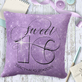Coussin Parties scintillant et brillant doux 16 Violet ID6