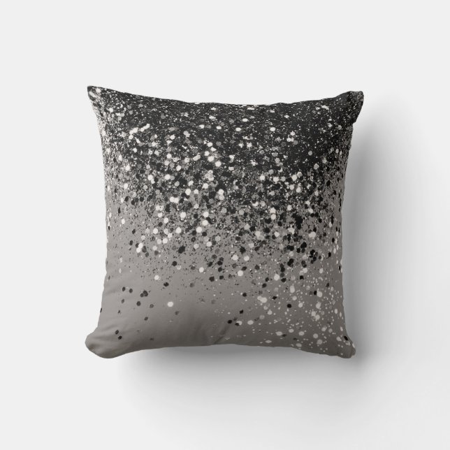 Coussin Parties scintillant gris argenté #1 #brillant (Recto)