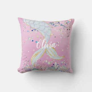 Coussin Parties scintillant lunaire Plage de sirène sous l