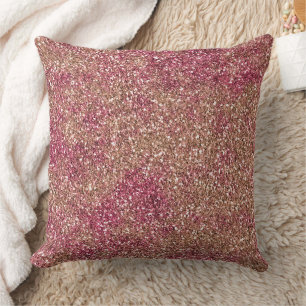 Coussin Parties scintillant Ombre de bronze rose