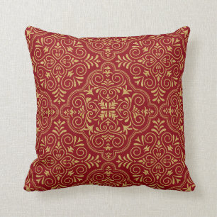 Coussin Parties scintillant or et Motif marocain géométriq