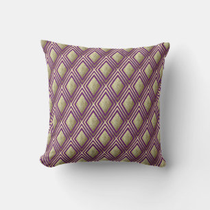 Coussin Parties scintillant or étincelle Motif diamant vio