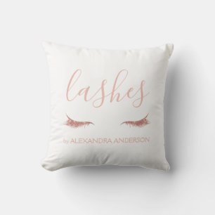 Coussin Parties scintillant or rose et extension Eyelash