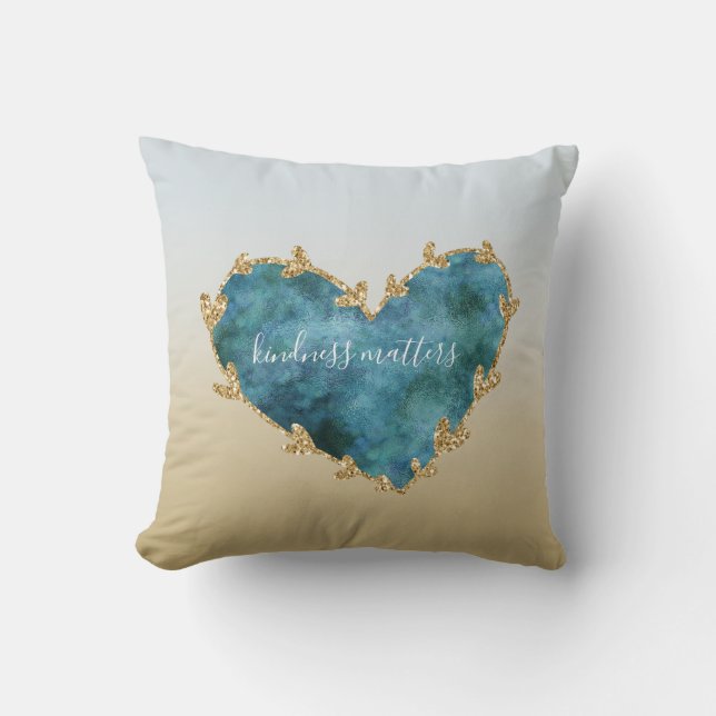 Coussin Parties scintillant or Vert Turquoise Aqua Bleu Te (Recto)