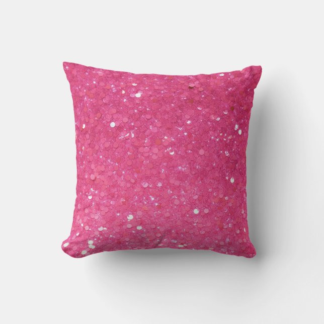 Coussin Parties scintillant rose vif (Recto)