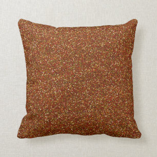 Coussin Parties scintillant Rouille Orange Étincelle Éléga